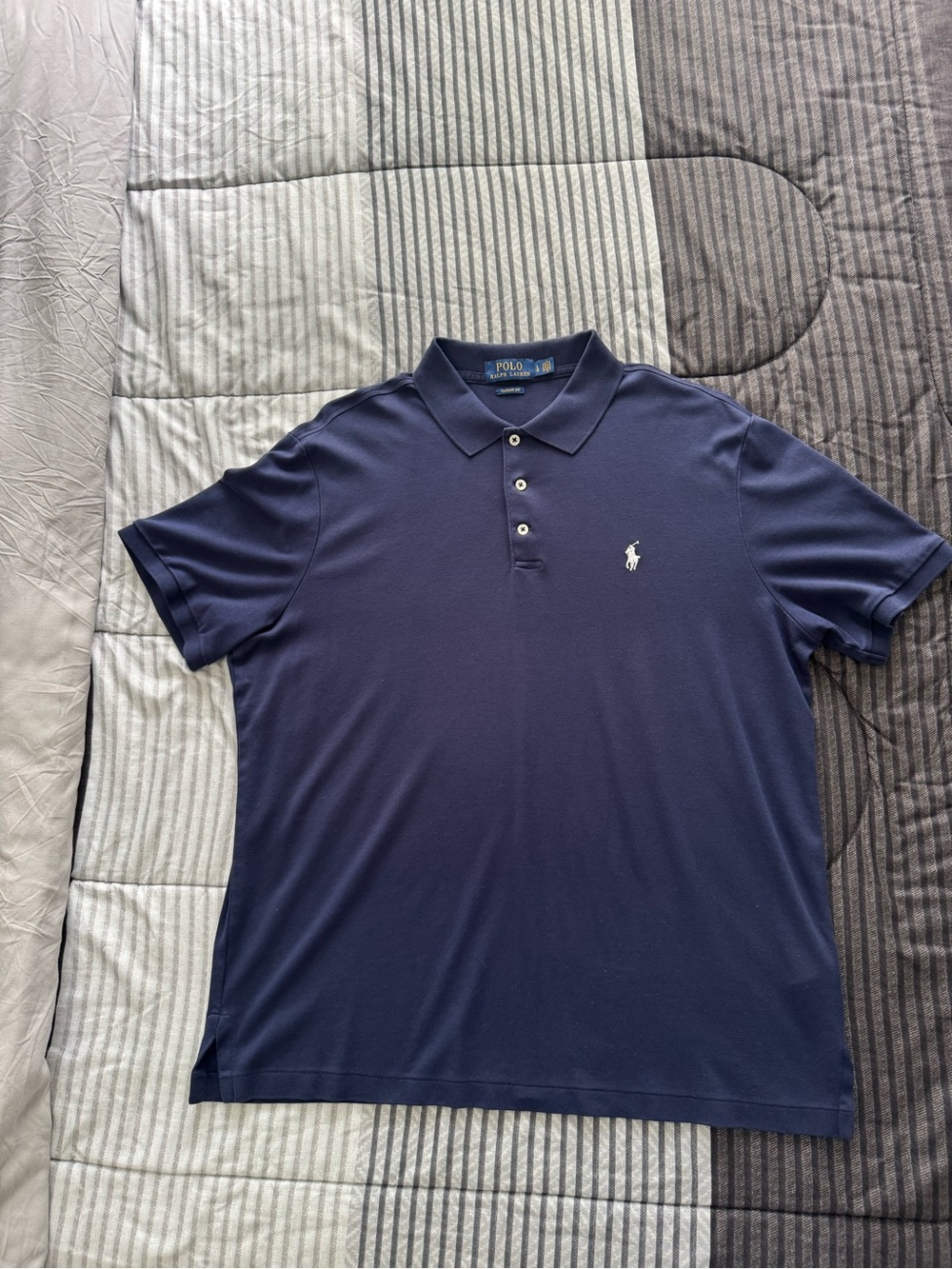 Polo by Ralph Lauren Navy Short-Sleeve Polo with White Pony